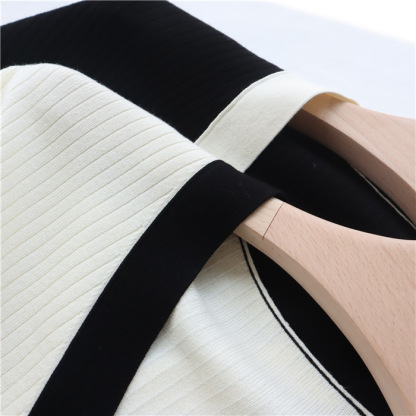 Old Money Aesthetics Contrast Trim Cardigan