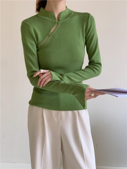 Plain Cutout Skinny Sweater