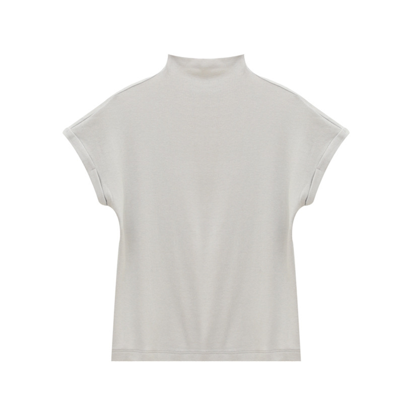 Half Turtleneck Slim Fit Short Sleeve T-Shirt
