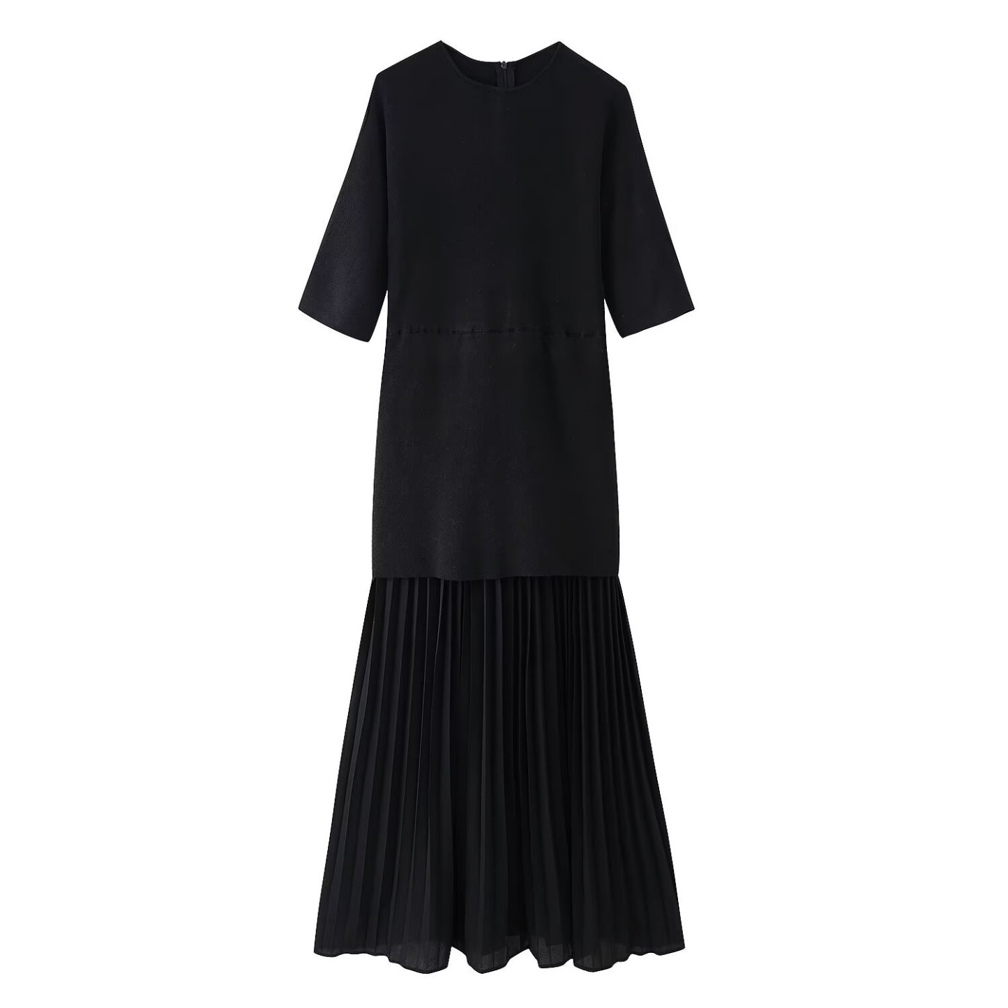 Sheer-Paneled Maxi Dress