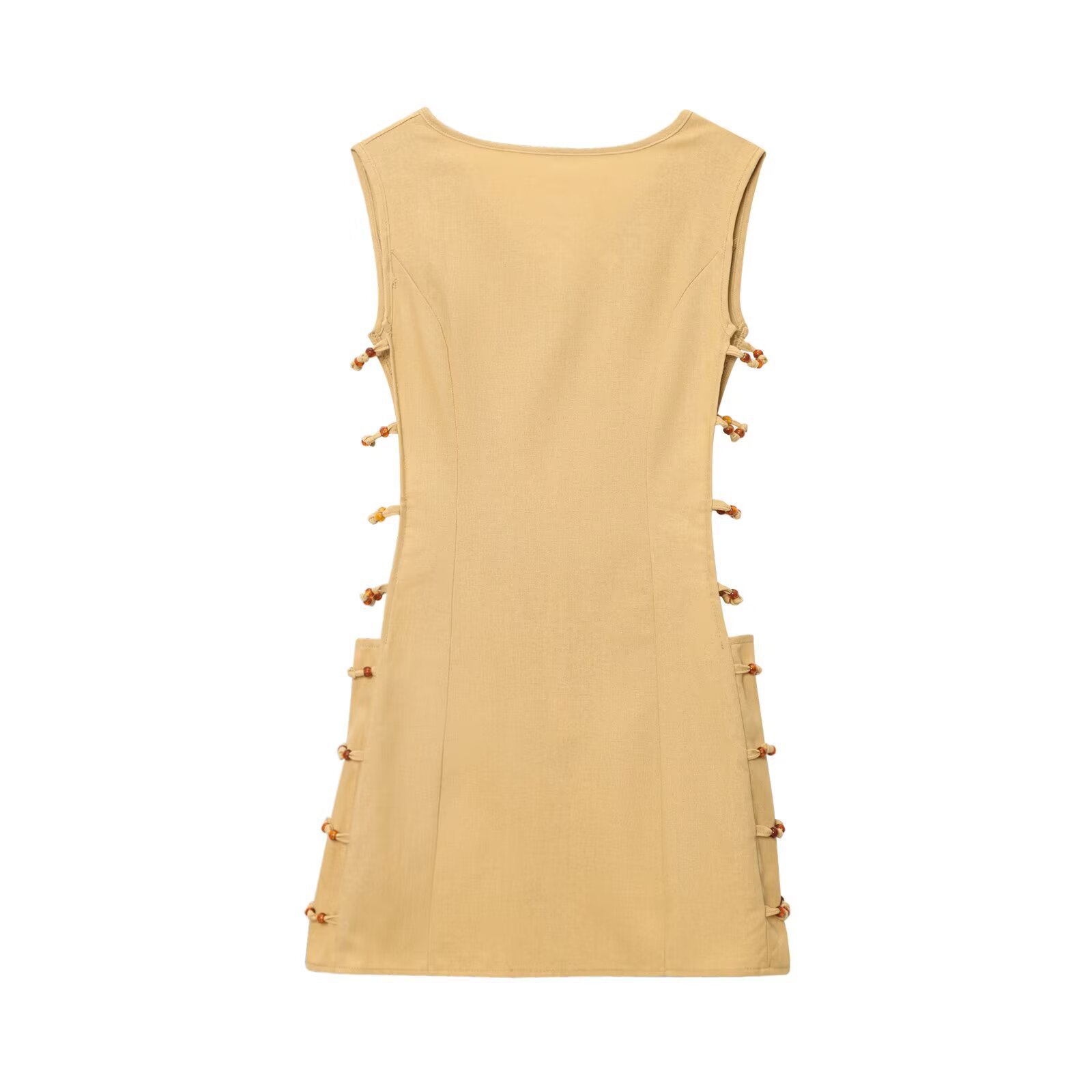 Amber Bead Side Cutout Mini Dress