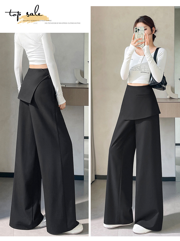 Wrap Overlay Wide Leg Pants
