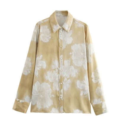 Romance Floral Printed Shirt and Straight Pants set