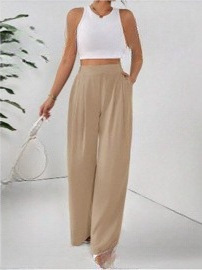 Pocketed Wide-Leg Pants