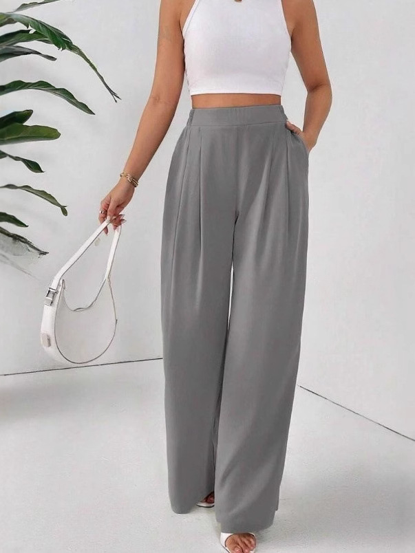 Pocketed Wide-Leg Pants