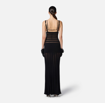 Striped Knit Cami Midi Dress