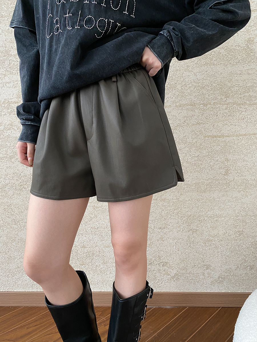 Leather shorts