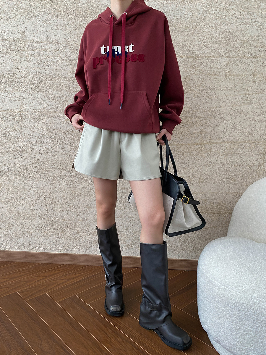 Leather shorts