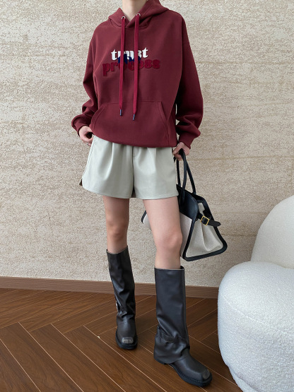 Leather shorts