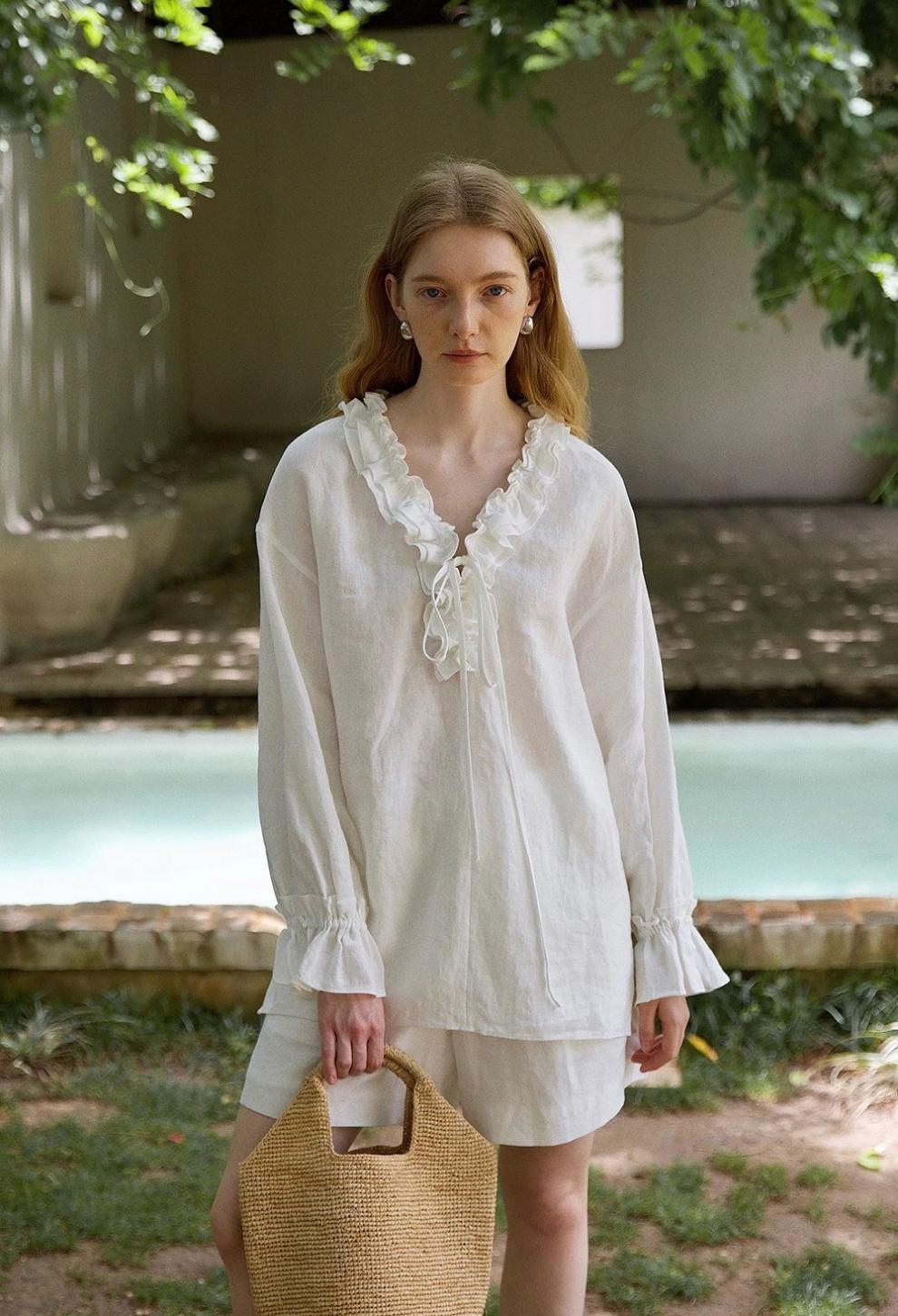 Old‑Money Aesthetic Linen Two‑Piece Set