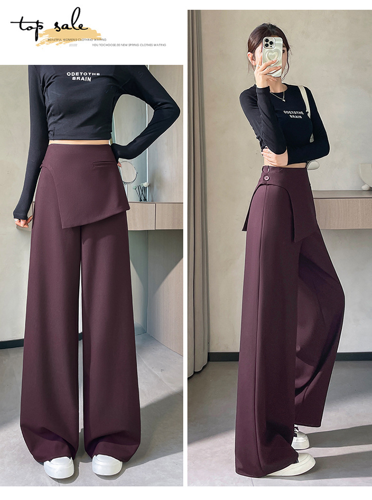 Wrap Overlay Wide Leg Pants