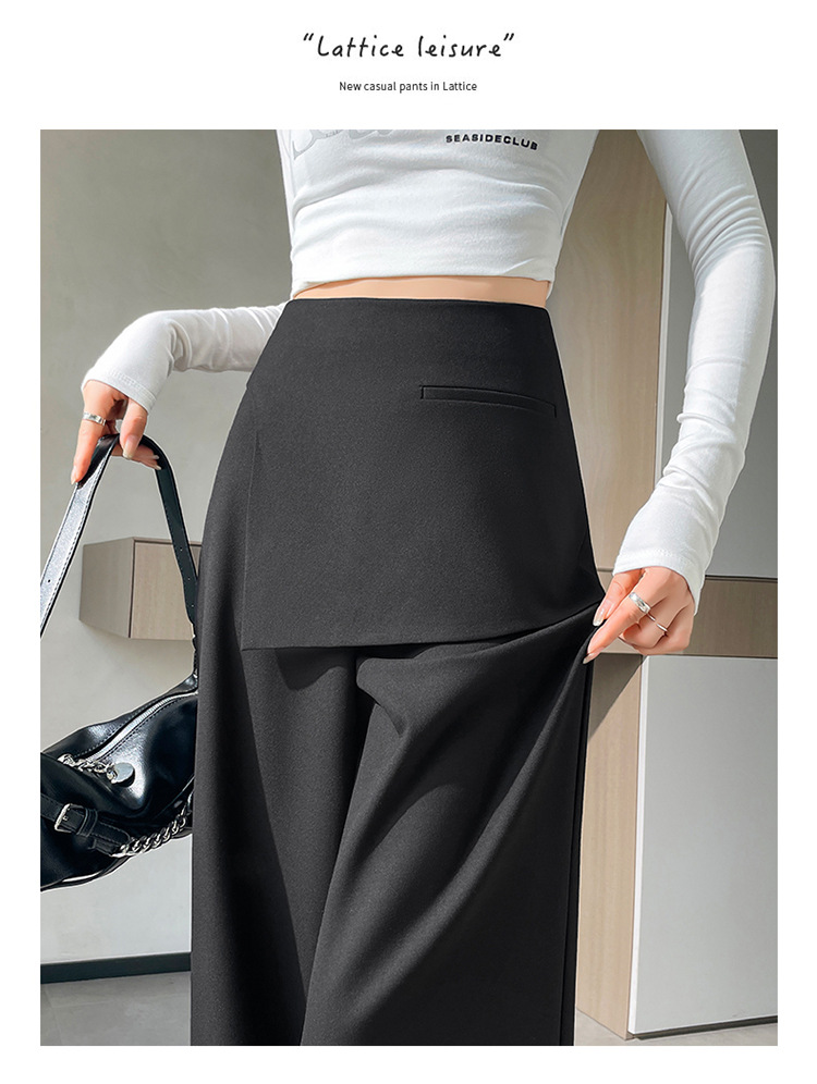 Wrap Overlay Wide Leg Pants