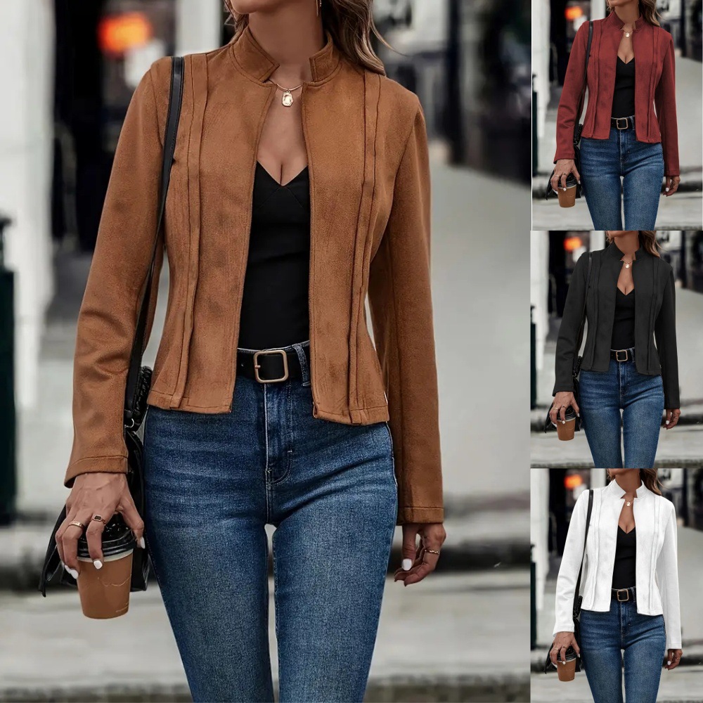 Metal-Buckle Belted Corduroy Blazer