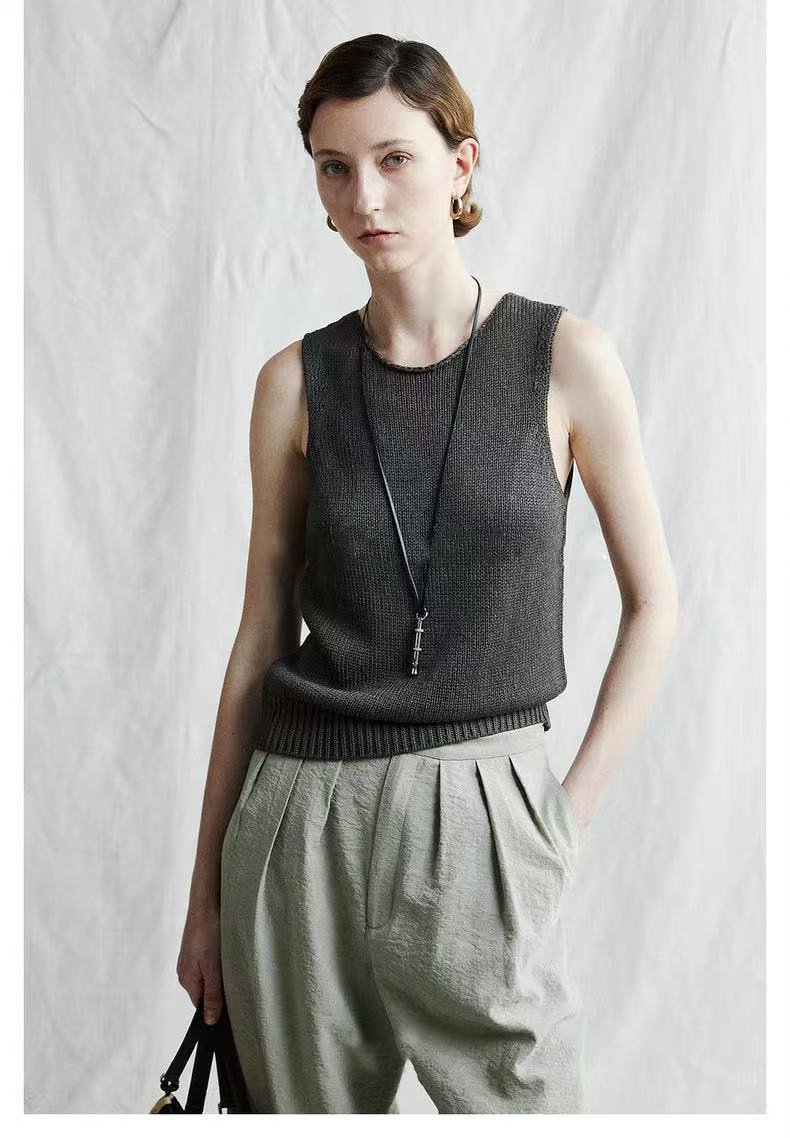 Cotton Blends Crop Tank Top