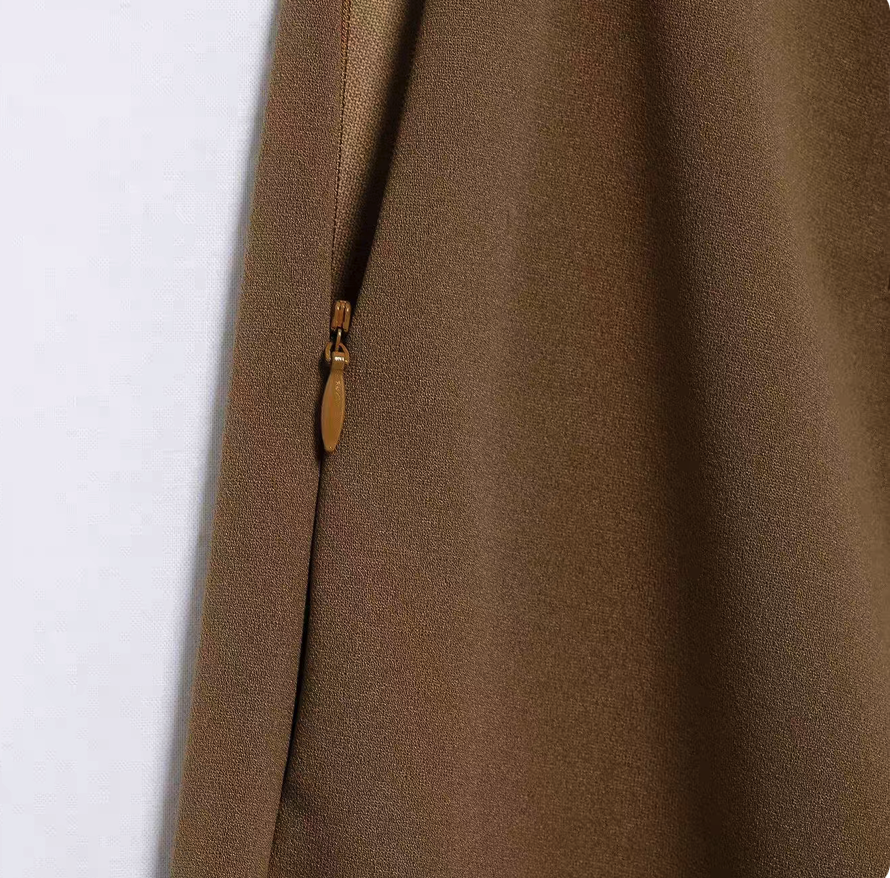 Buttoned Twill Retro Pants