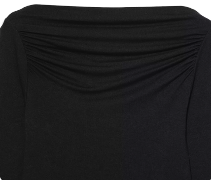 Lace Trim Asymmetric Hem Boat Neck Top