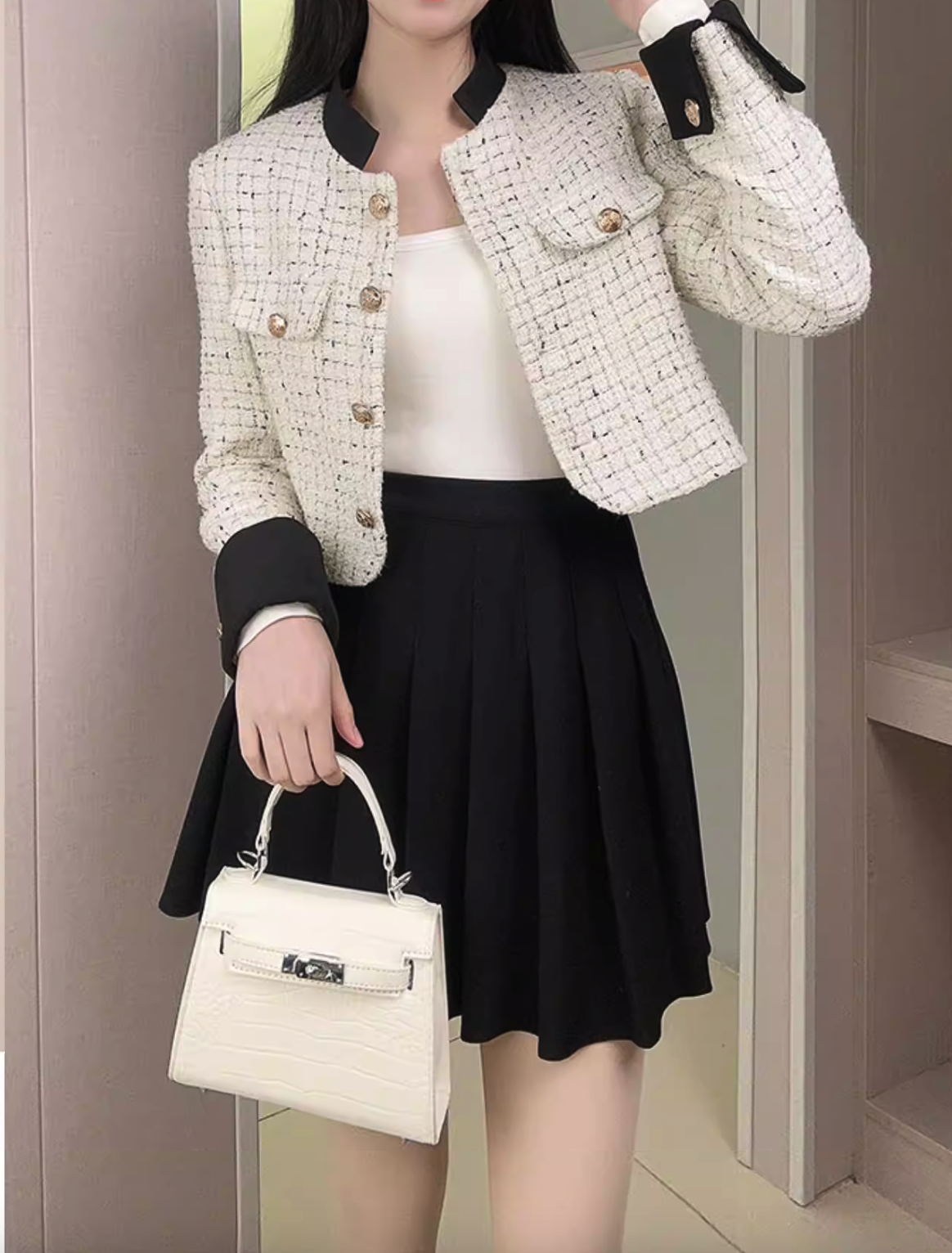 Pearl Button Tweed Jacket