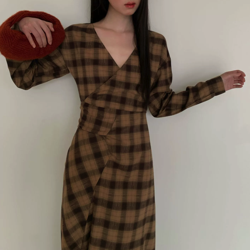 Retro Plaid Dress