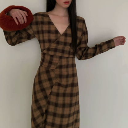 Retro Plaid Dress