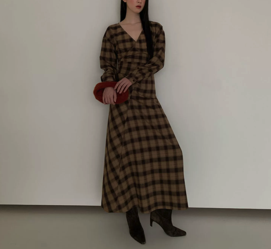 Retro Plaid Dress