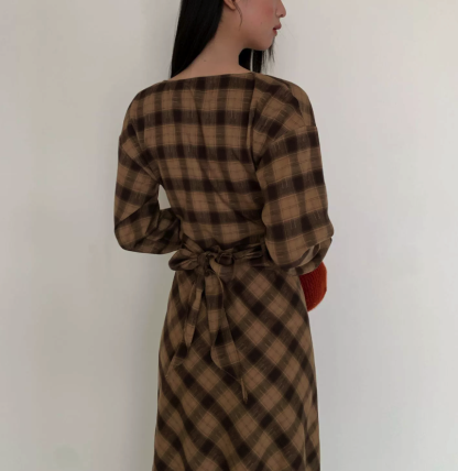 Retro Plaid Dress