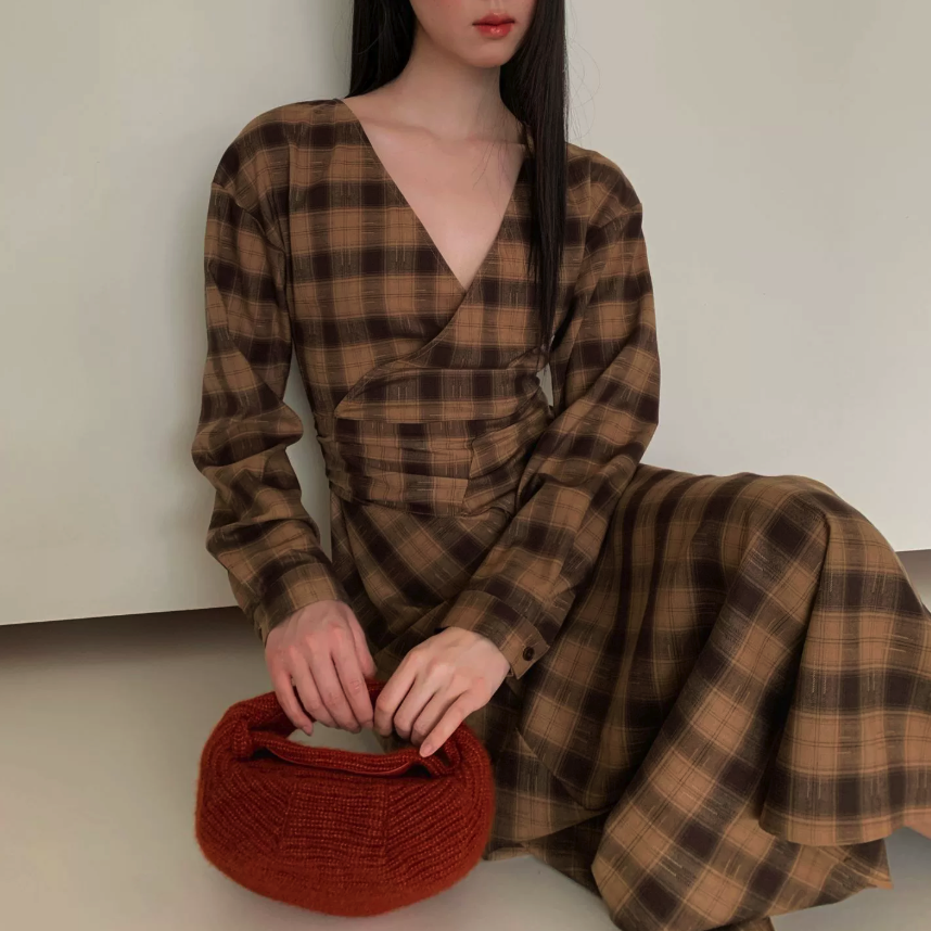 Retro Plaid Dress