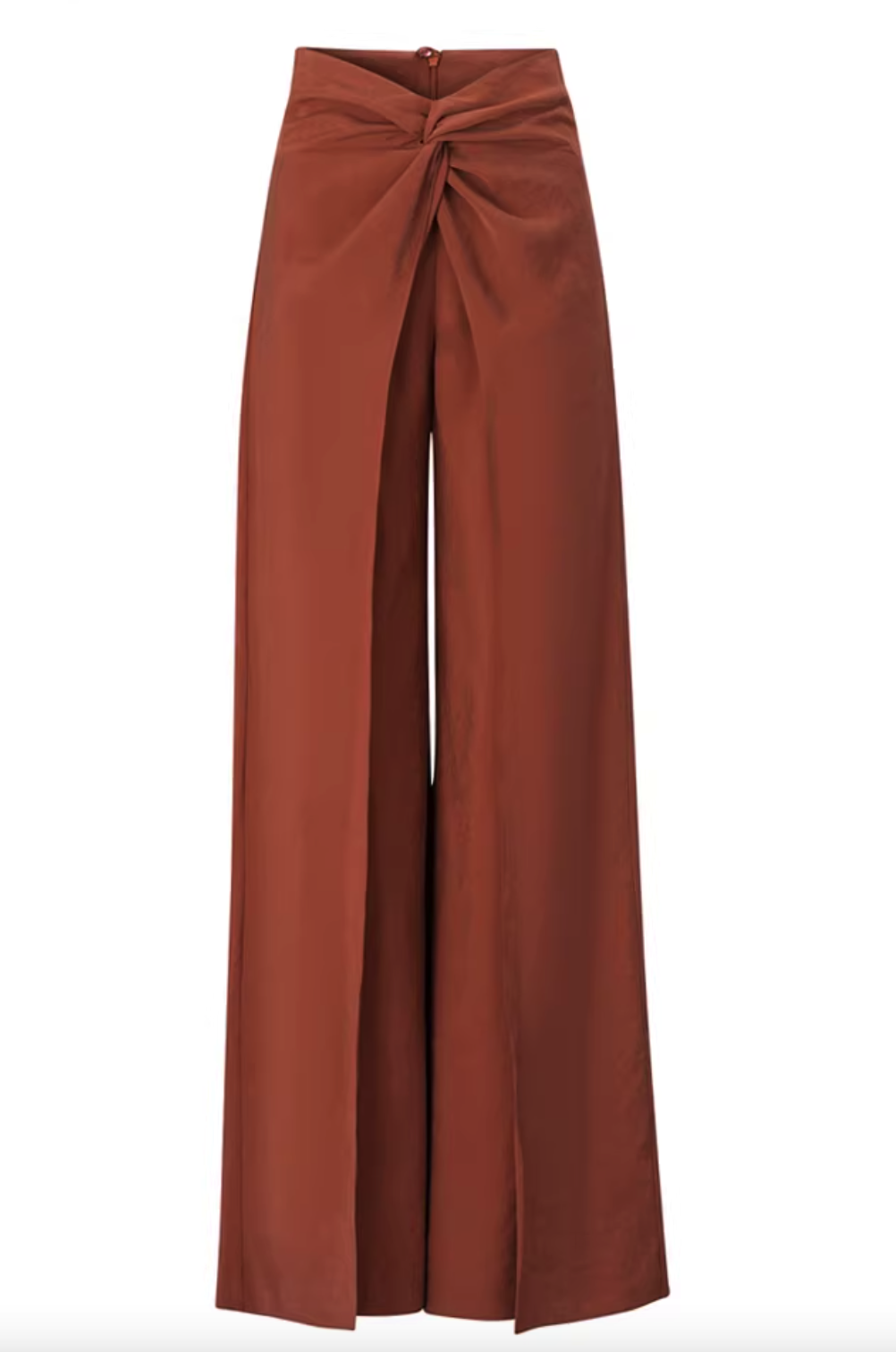 Mid-Waist Bow Wide-Leg Pants