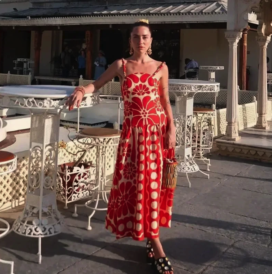 Geometric Print Cami Maxi Dress