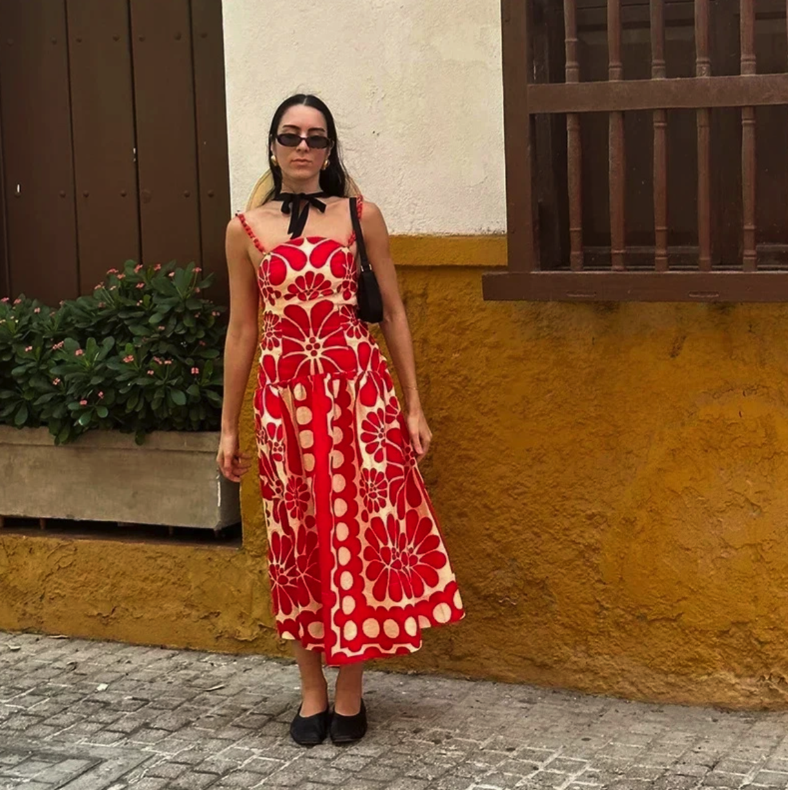 Geometric Print Cami Maxi Dress