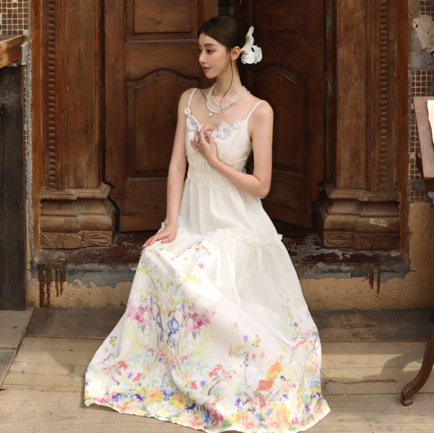 Floral Print  Sleeveless Dress