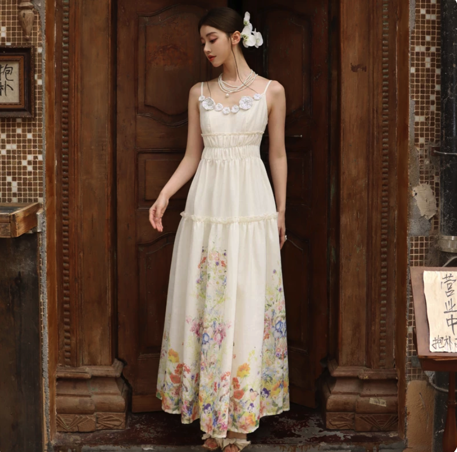 Floral Print  Sleeveless Dress