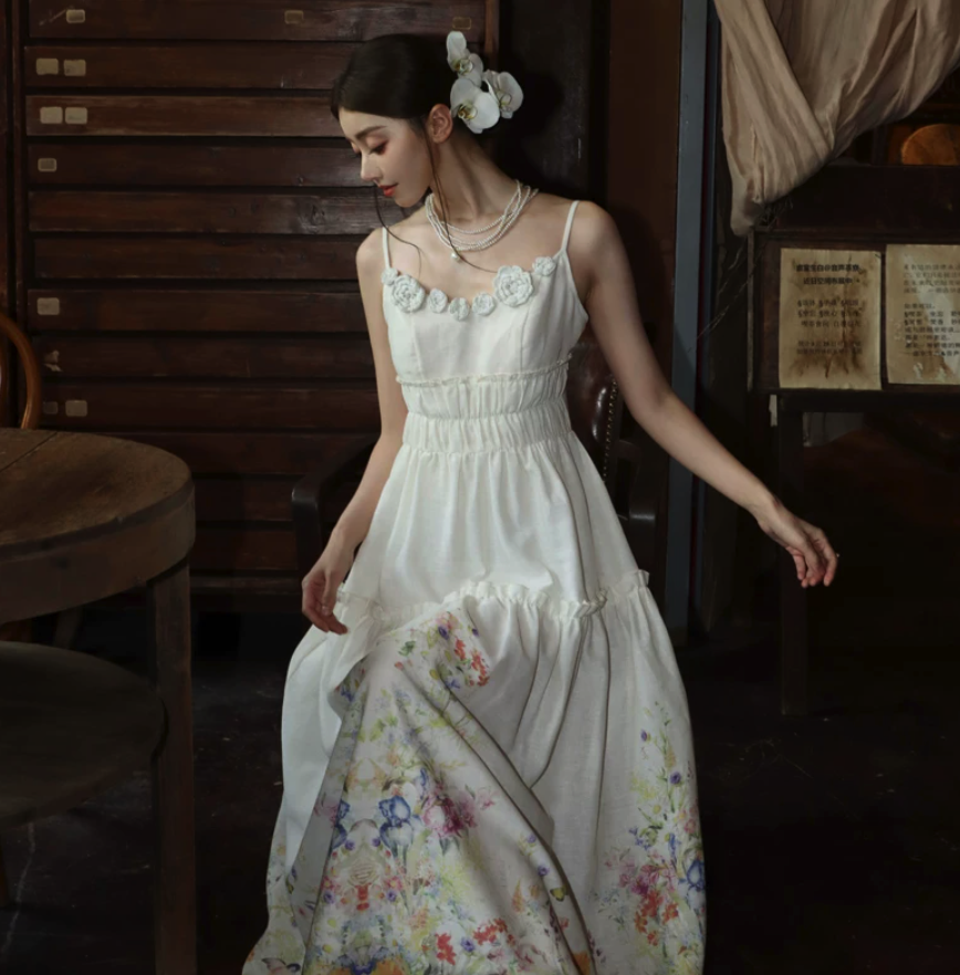 Floral Print  Sleeveless Dress