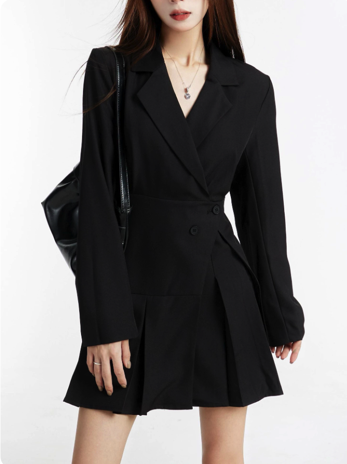 First Choice Blazer Long Sleeve Short Dress
