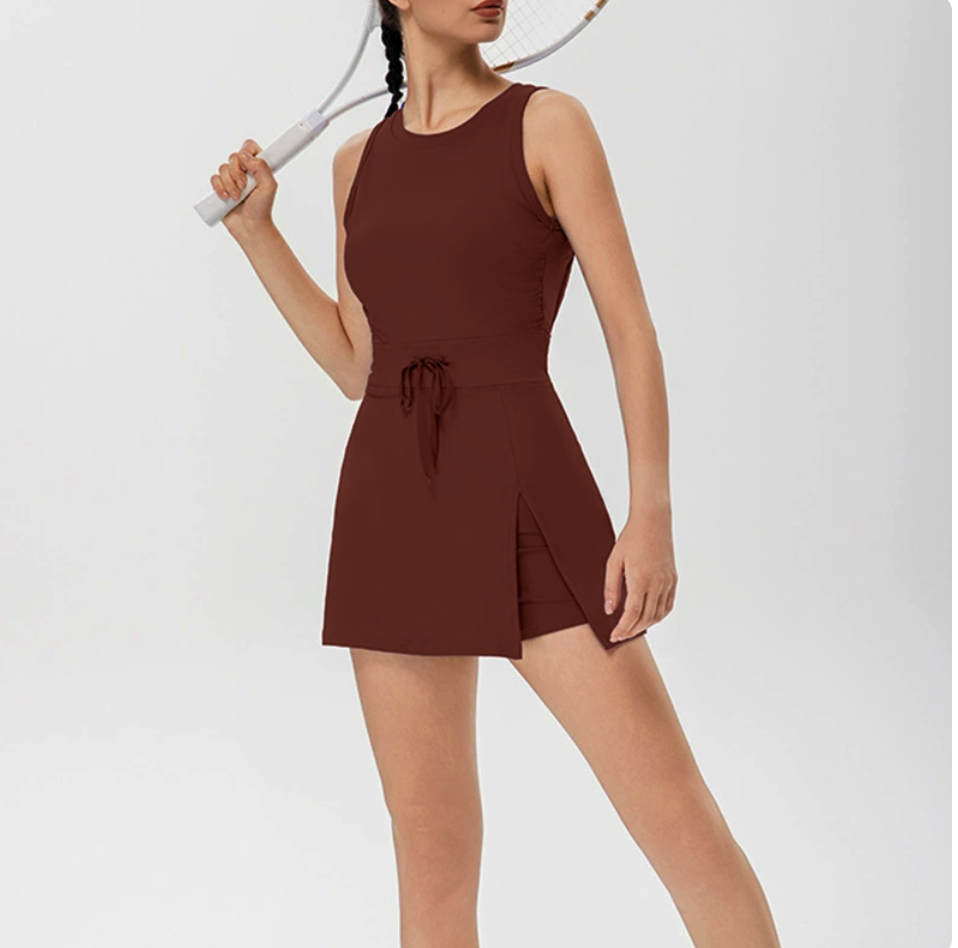 Sports Dress with Built-in Bra Pads Yoga Dress