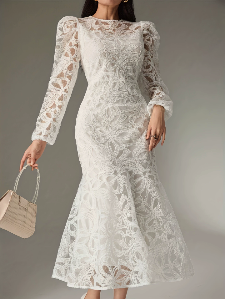 Lace Long-Sleeve Dress