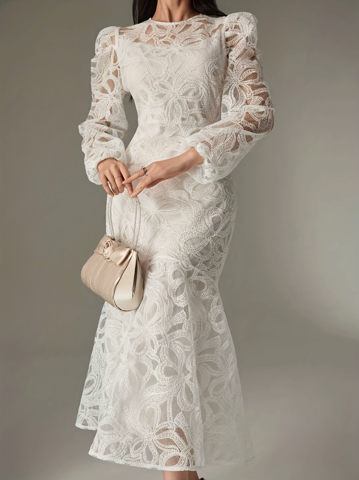 Lace Long-Sleeve Dress
