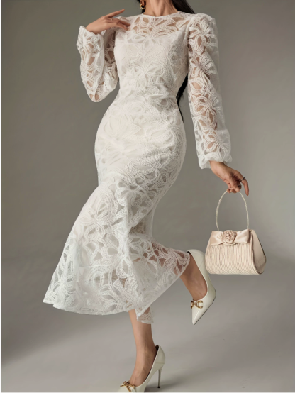 Lace Long-Sleeve Dress