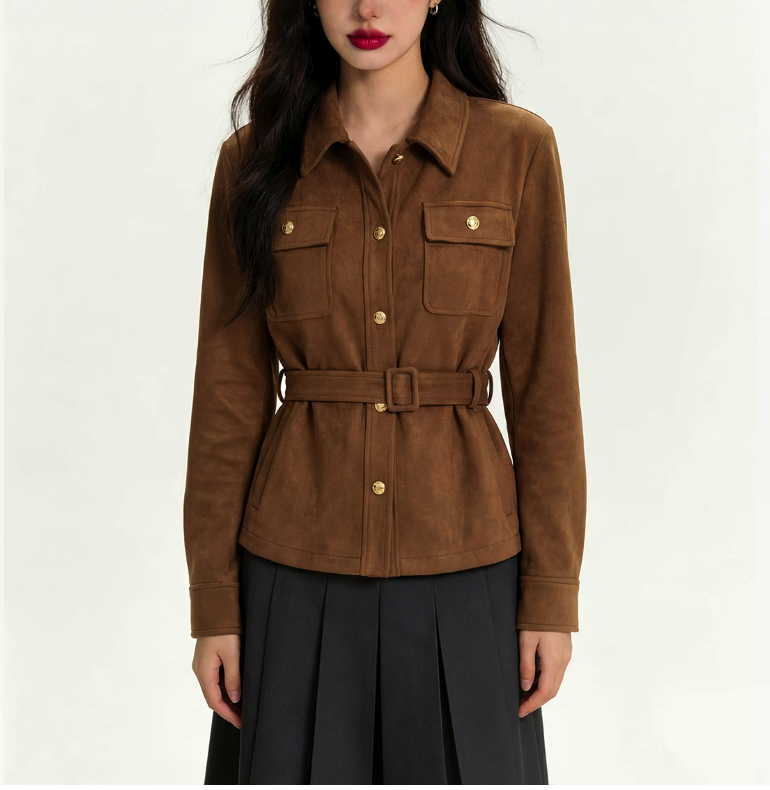 Belted Satin Jacket