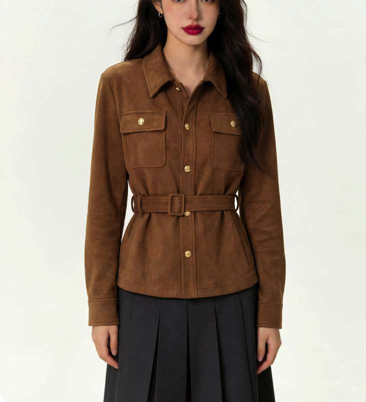 Belted Satin Jacket