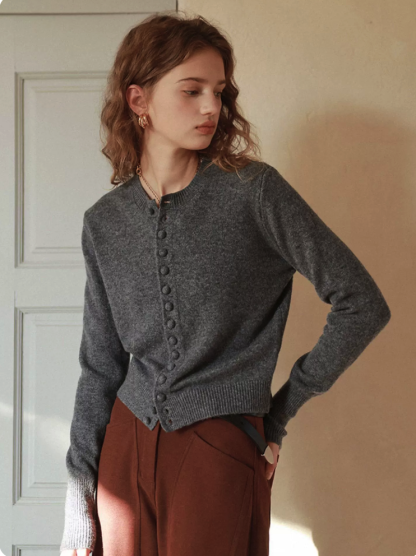 Button-Up Knit Cardigan