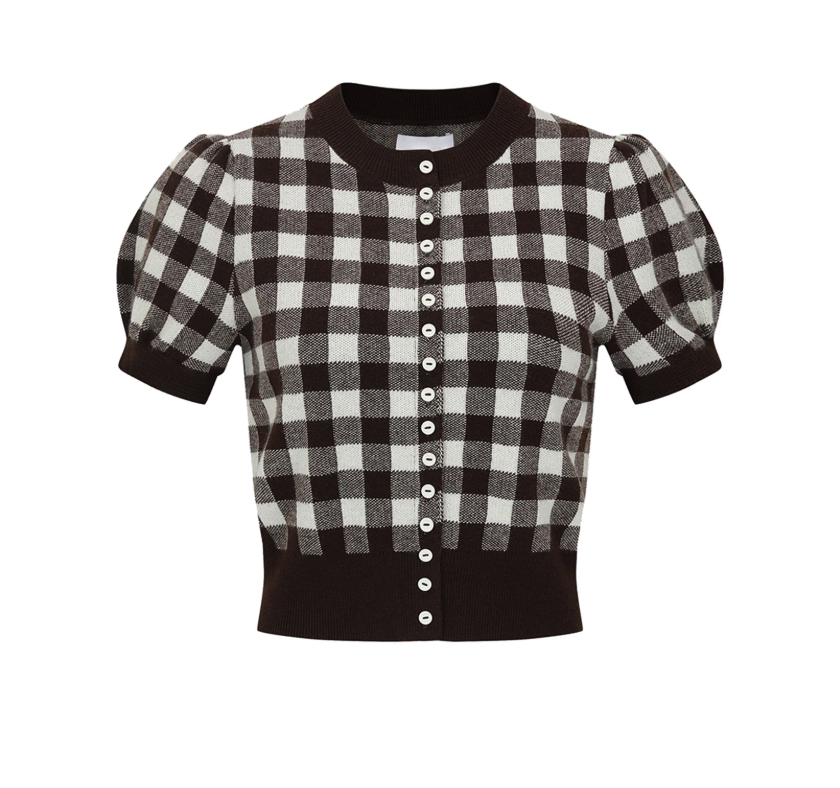 Jillian  Plaid Cardigan