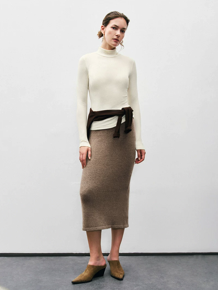 Turtleneck Knit Top