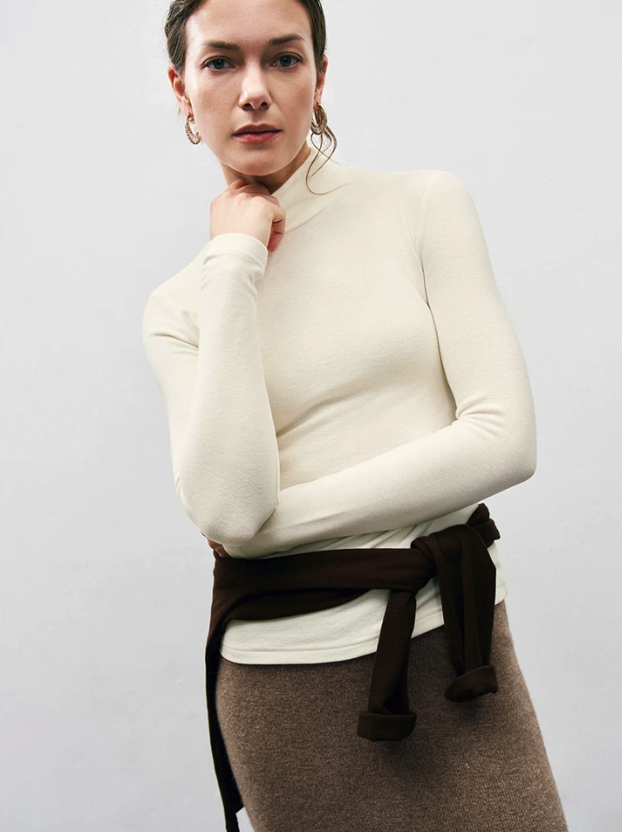 Turtleneck Knit Top