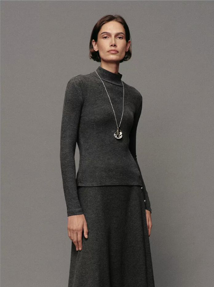 Turtleneck Knit Top