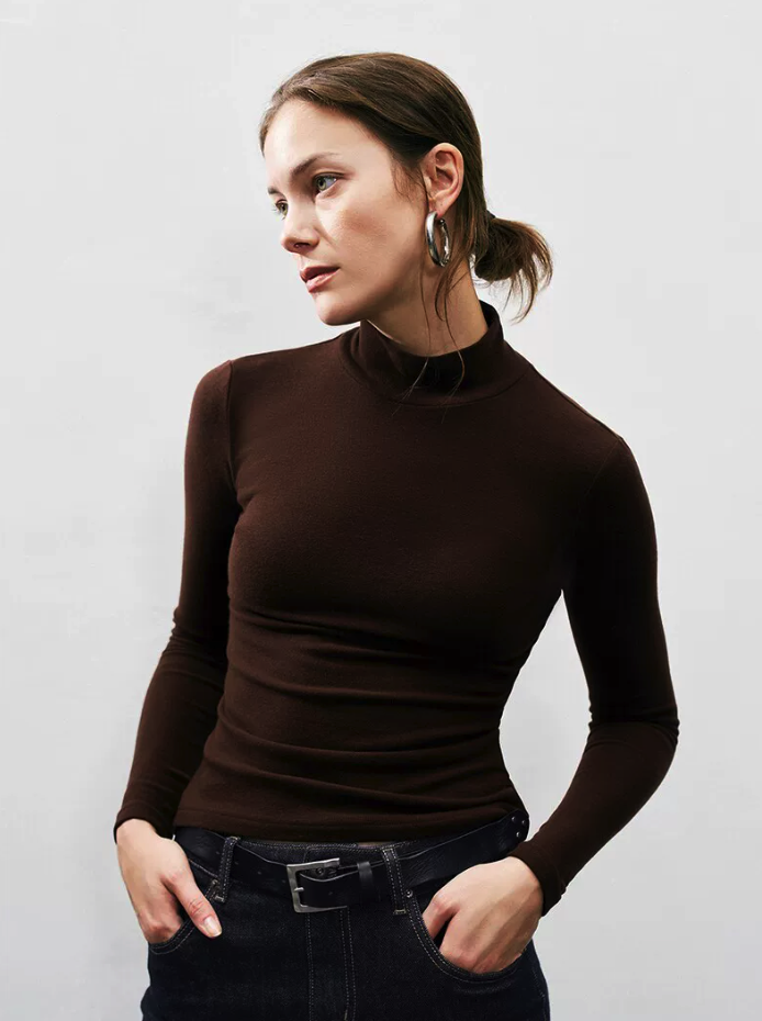 Turtleneck Knit Top