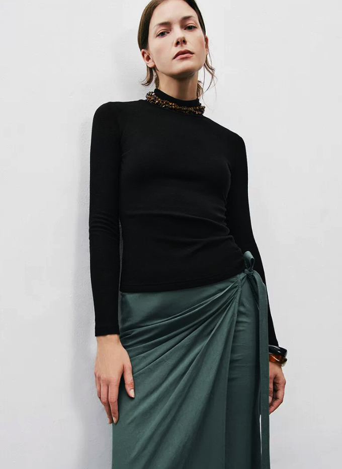 Turtleneck Knit Top