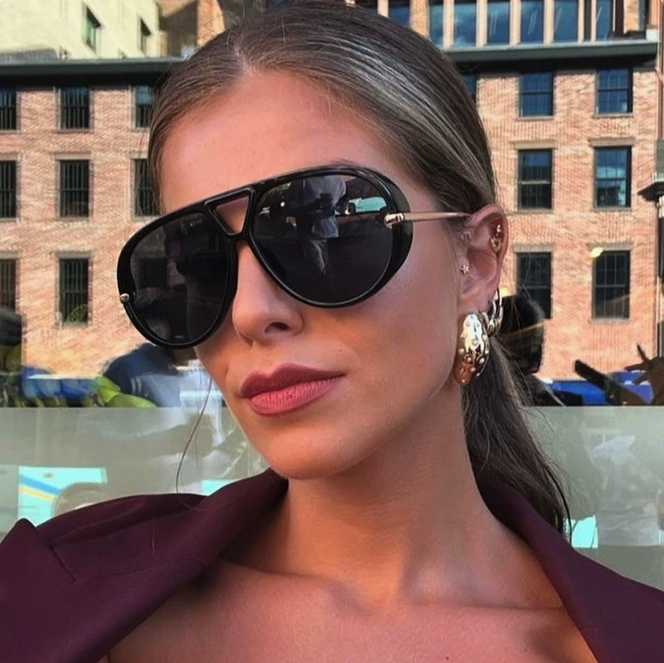 Metal Arm Aviator Sunglasses