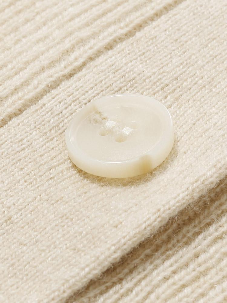 Beige Seamless Cashmere Cardigan