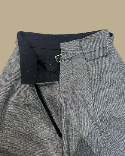 Minimalist Wool Blend Relaxed Fit Winter Pants