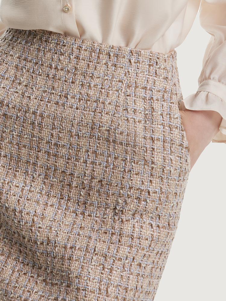 A line Tweed Mini Skirt J.ING